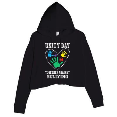 Together Against Bullying Orange Anti Bully Unity Day Crop Fleece Hoodie