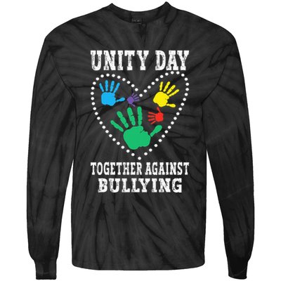 Together Against Bullying Orange Anti Bully Unity Day Tie-Dye Long Sleeve Shirt