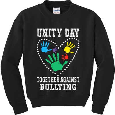 Together Against Bullying Orange Anti Bully Unity Day Kids Sweatshirt