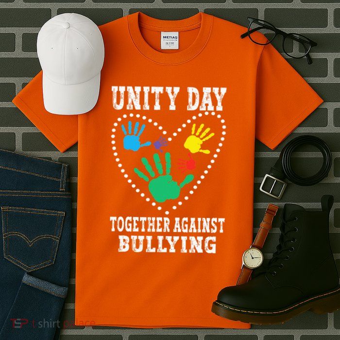 Together Against Bullying Orange Anti Bully Unity Day Tall T-Shirt