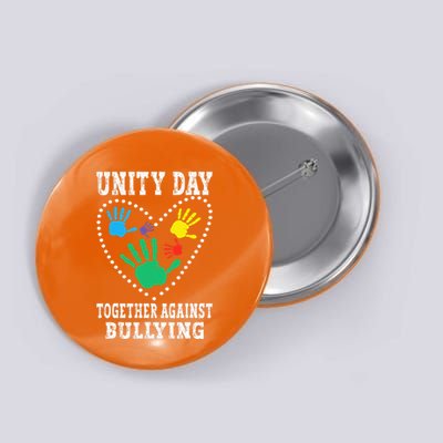 Together Against Bullying Orange Anti Bully Unity Day Button