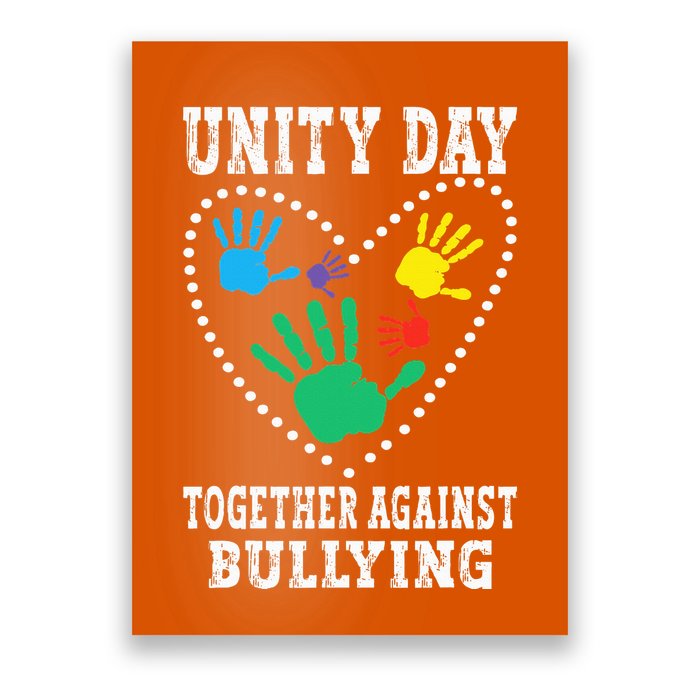 Together Against Bullying Orange Anti Bully Unity Day Poster