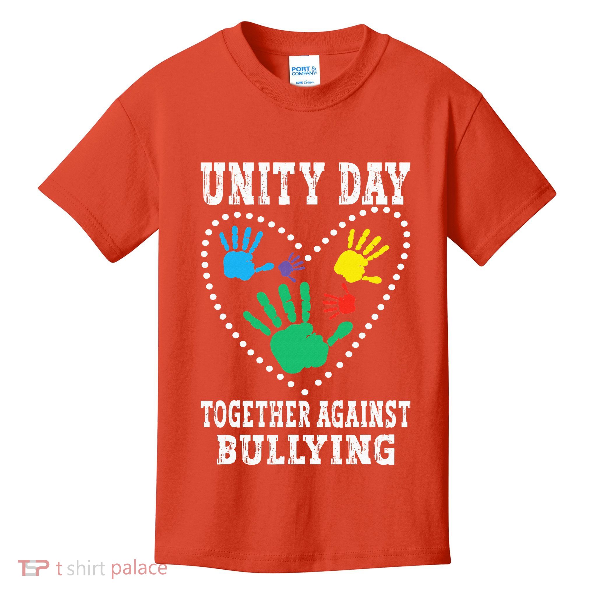 Together Against Bullying Orange Anti Bully Unity Day Kids T-Shirt
