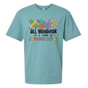 Teacher All Behavior Is A Form Of Communication Sueded Cloud Jersey T-Shirt