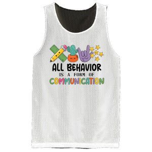 Teacher All Behavior Is A Form Of Communication Mesh Reversible Basketball Jersey Tank