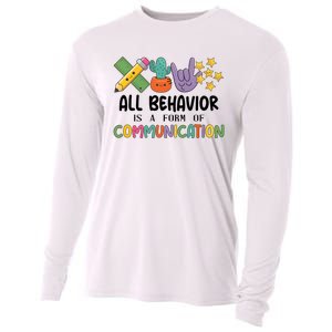 Teacher All Behavior Is A Form Of Communication Cooling Performance Long Sleeve Crew