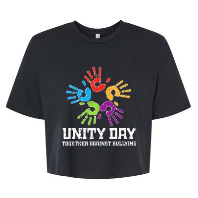 Together Against Bullying Anti Bullying Orange Unity Day Bella+Canvas Jersey Crop Tee