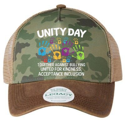 Together Against Bullying Orange Anti Bullying Unity Day Legacy Tie Dye Trucker Hat