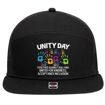 Together Against Bullying Orange Anti Bullying Unity Day 7 Panel Mesh Trucker Snapback Hat