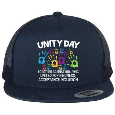 Together Against Bullying Orange Anti Bullying Unity Day Flat Bill Trucker Hat