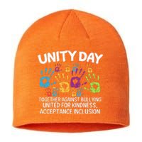 Together Against Bullying Orange Anti Bullying Unity Day Sustainable Beanie