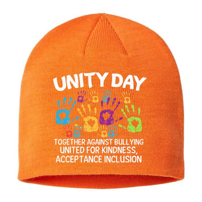 Together Against Bullying Orange Anti Bullying Unity Day Sustainable Beanie