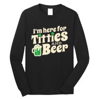 Titties And Beer Funny St Patricks Day Long Sleeve Shirt