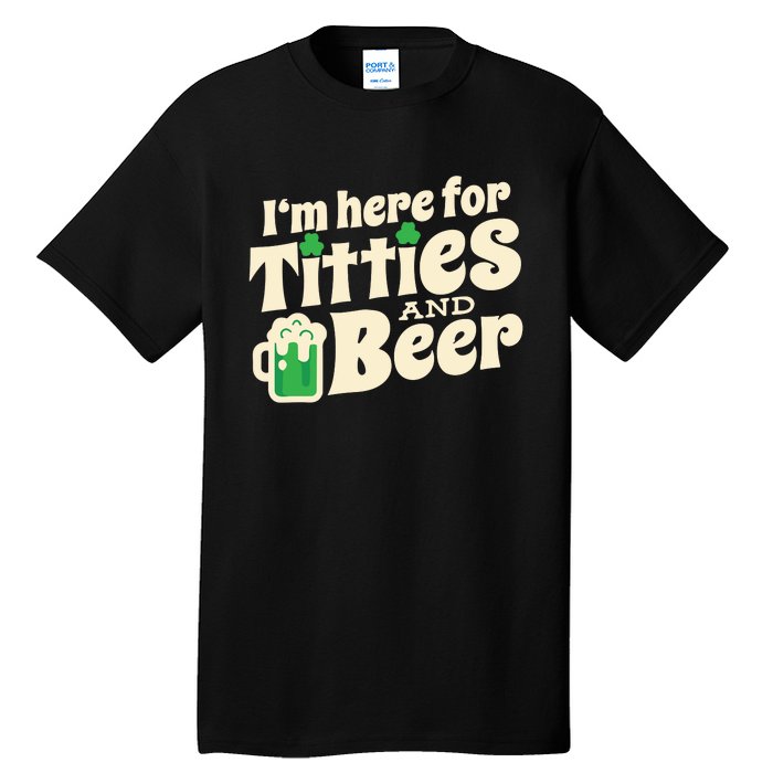 Titties And Beer Funny St Patricks Day Tall T-Shirt