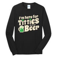 Titties And Beer Funny St Patricks Day Tall Long Sleeve T-Shirt