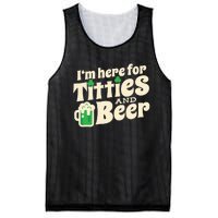 Titties And Beer Funny St Patricks Day Mesh Reversible Basketball Jersey Tank