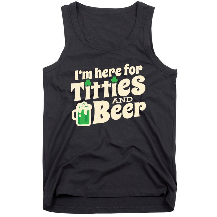 Titties And Beer Funny St Patricks Day Tank Top