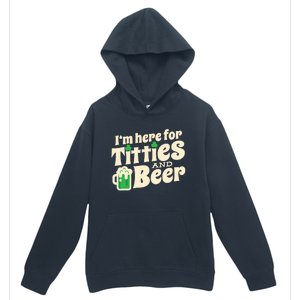 Titties And Beer Funny St Patricks Day Urban Pullover Hoodie