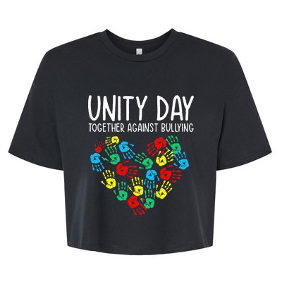 Together Against Bullying Unity Day Kindness Day Orange Bella+Canvas Jersey Crop Tee