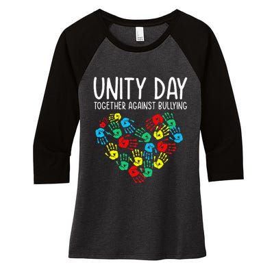 Together Against Bullying Unity Day Kindness Day Orange Women's Tri-Blend 3/4-Sleeve Raglan Shirt