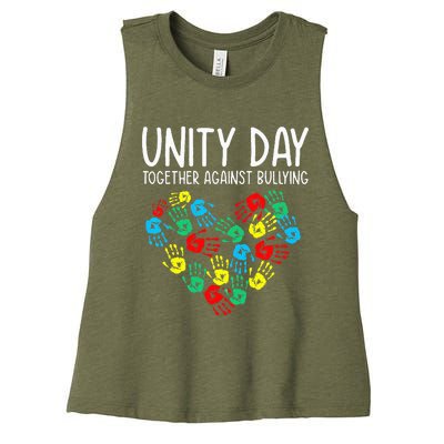 Together Against Bullying Unity Day Kindness Day Orange Women's Racerback Cropped Tank