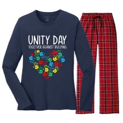 Together Against Bullying Unity Day Kindness Day Orange Women's Long Sleeve Flannel Pajama Set 