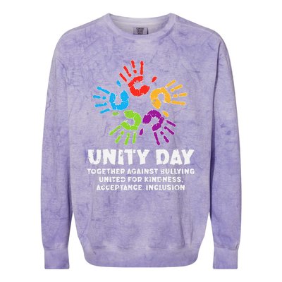 Together Against Bullying Orange Anti Bullying Unity Day Colorblast Crewneck Sweatshirt