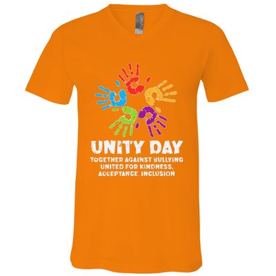 Together Against Bullying Orange Anti Bullying Unity Day V-Neck T-Shirt