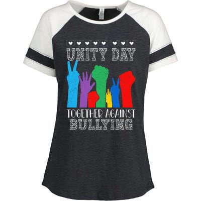 Together Against Bullying Orange Anti Bully Unity Day Enza Ladies Jersey Colorblock Tee