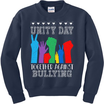 Together Against Bullying Orange Anti Bully Unity Day Kids Sweatshirt