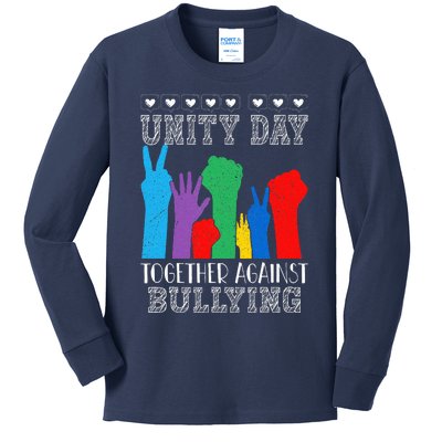 Together Against Bullying Orange Anti Bully Unity Day Kids Long Sleeve Shirt