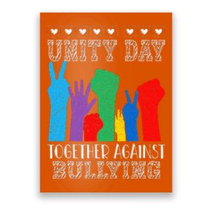 Together Against Bullying Orange Anti Bully Unity Day Poster