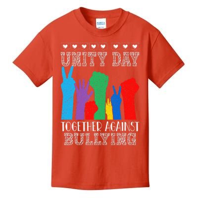 Together Against Bullying Orange Anti Bully Unity Day Kids T-Shirt