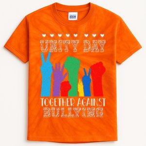 Together Against Bullying Orange Anti Bully Unity Day Kids Tie-Dye T-Shirt