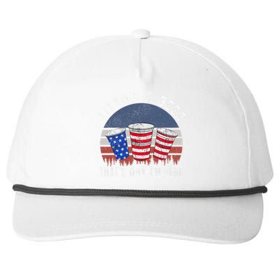 Titties And Beer ThatS Why IM Here Funny Beer 4th Of July Snapback Five-Panel Rope Hat