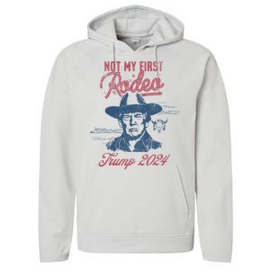 Take America Back Trump Cowboy Rodeo Election 2024 Performance Fleece Hoodie