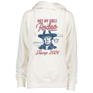 Take America Back Trump Cowboy Rodeo Election 2024 Womens Funnel Neck Pullover Hood