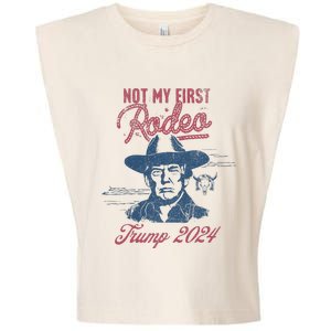 Take America Back Trump Cowboy Rodeo Election 2024 Garment-Dyed Women's Muscle Tee