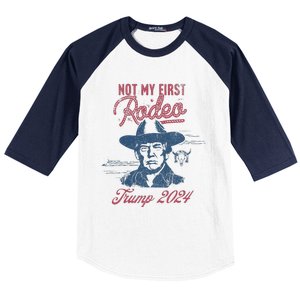 Take America Back Trump Cowboy Rodeo Election 2024 Baseball Sleeve Shirt