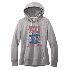 Take America Back Trump Cowboy Rodeo Election 2024 Women's Fleece Hoodie