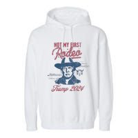 Take America Back Trump Cowboy Rodeo Election 2024 Garment-Dyed Fleece Hoodie