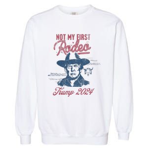 Take America Back Trump Cowboy Rodeo Election 2024 Garment-Dyed Sweatshirt