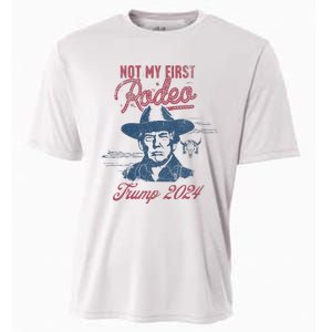 Take America Back Trump Cowboy Rodeo Election 2024 Cooling Performance Crew T-Shirt