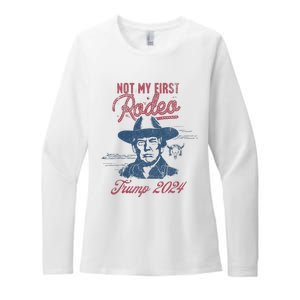 Take America Back Trump Cowboy Rodeo Election 2024 Womens CVC Long Sleeve Shirt