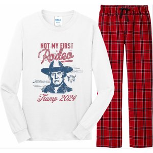 Take America Back Trump Cowboy Rodeo Election 2024 Long Sleeve Pajama Set