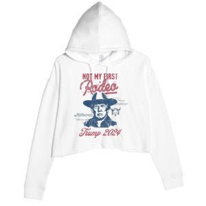 Take America Back Trump Cowboy Rodeo Election 2024 Crop Fleece Hoodie