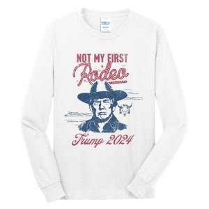 Take America Back Trump Cowboy Rodeo Election 2024 Tall Long Sleeve T-Shirt