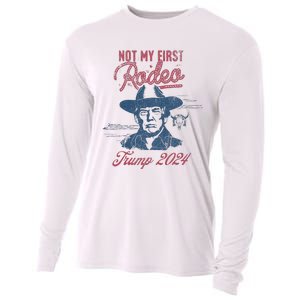 Take America Back Trump Cowboy Rodeo Election 2024 Cooling Performance Long Sleeve Crew