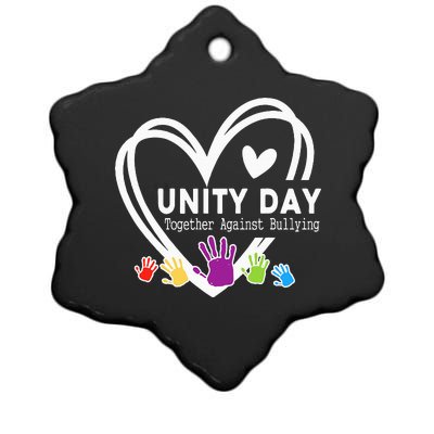 Together Against Bullying Anti Bullying Unity Day Orange Ceramic Star Ornament