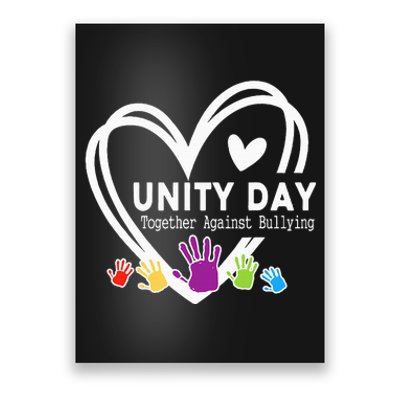 Together Against Bullying Anti Bullying Unity Day Orange Poster